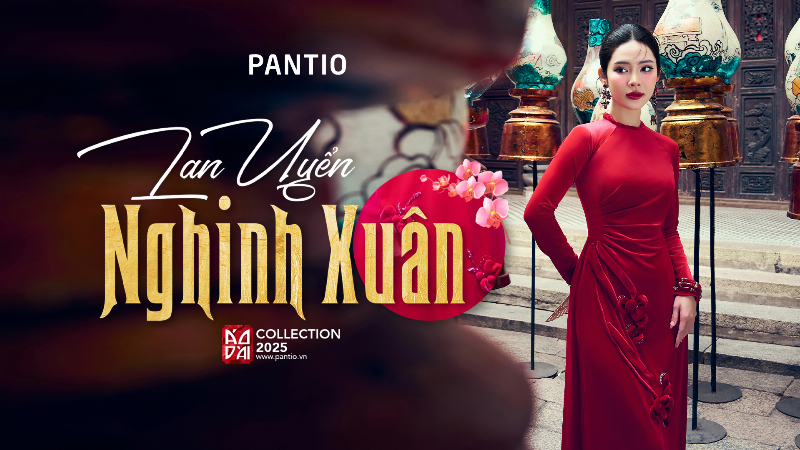 Mot nguoi mac bo do di chua phoi quan ong rong mau be va ao kieu mau trang, the hien phong cach thanh lich, thoai mai